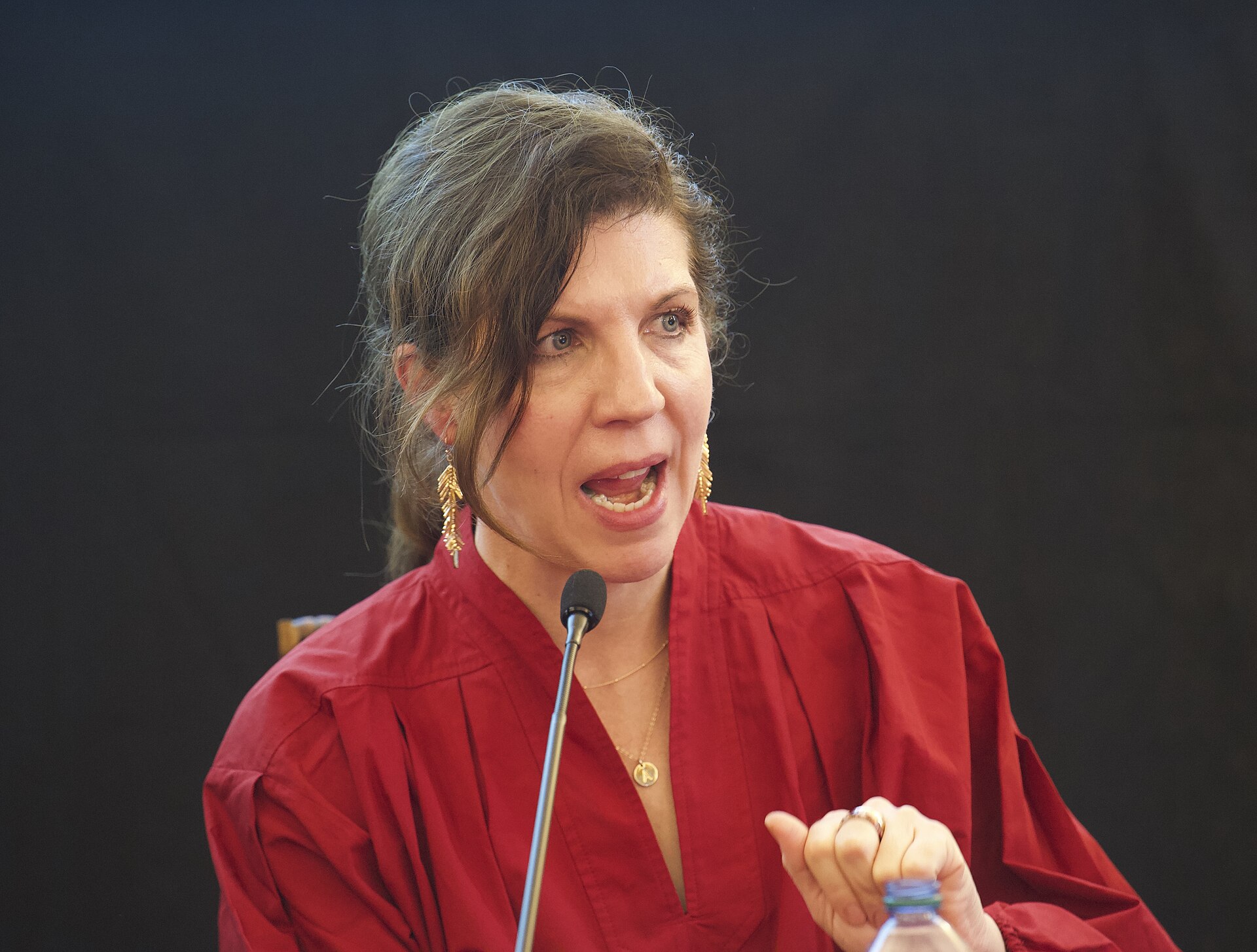 Aimee Rinehart, Senior Product Manager AI Strategy at the Associated Press, speaking at the International Journalism Festival 2024 in Perugia, Italy on a panel called 
Representation and proximity: changing the storytellers of record.