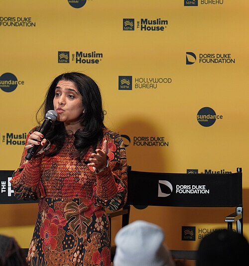 Aizzah Fatima, filmmaker, at The Muslim House, Park City, UT. Sundance 2026