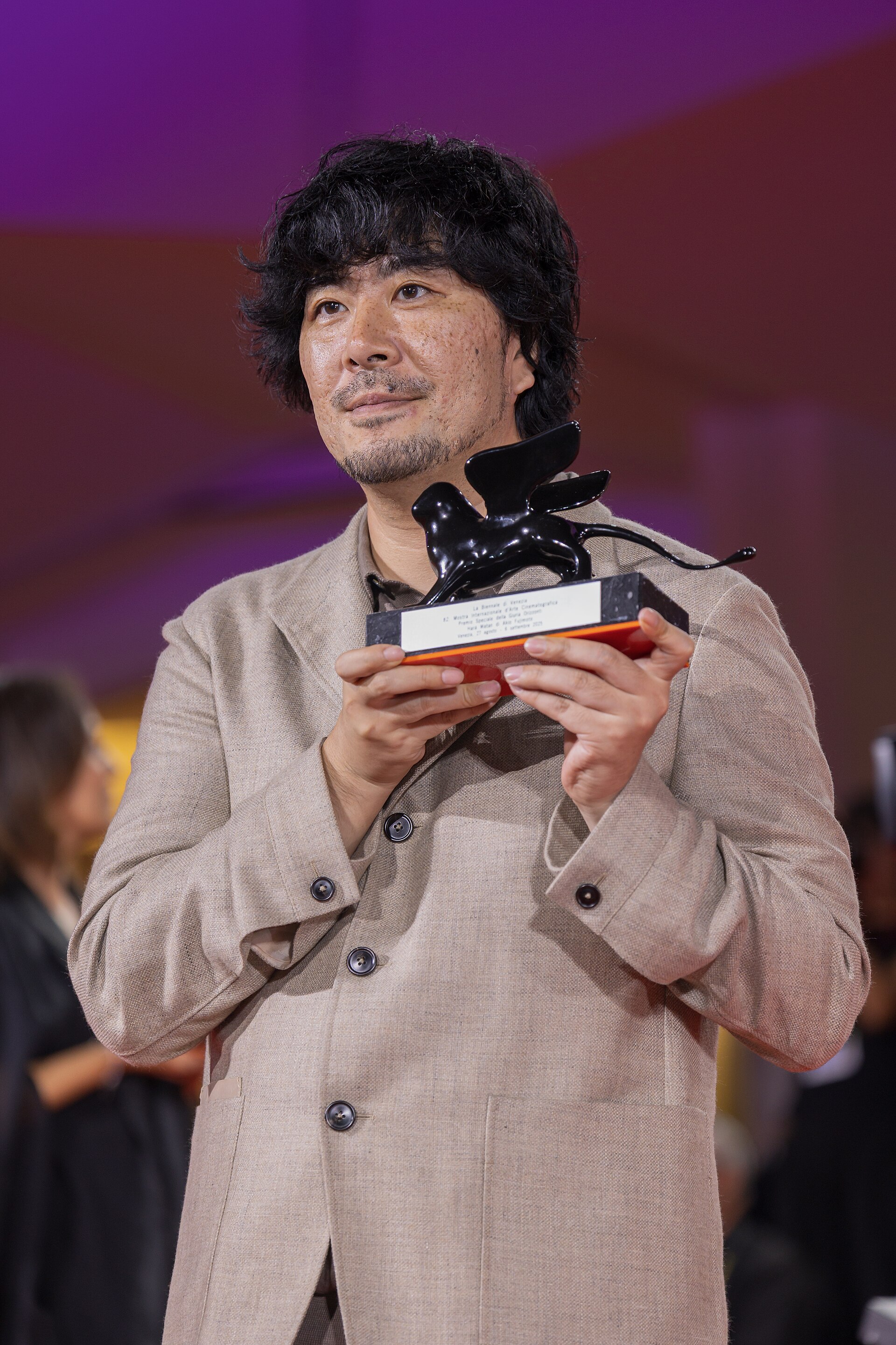 Akio Fujimoto, Director, at 82nd Venice International Film Festival in Venice, Italy for the film Harà Watan "Lost Land" Orizzonti Special Jury Prize.