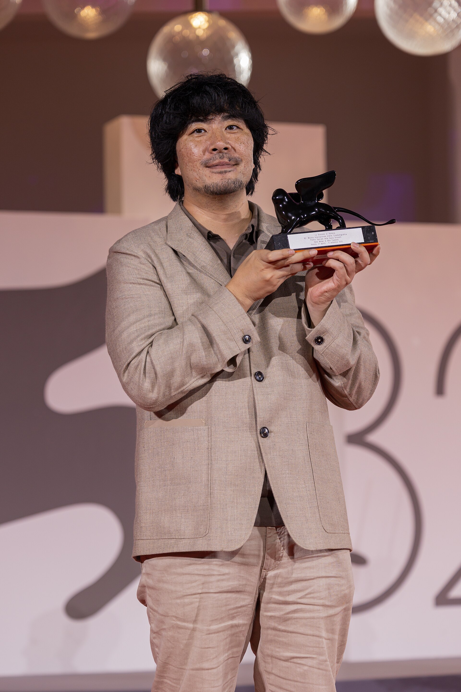 Akio Fujimoto, Director, at 82nd Venice International Film Festival in Venice, Italy for the film Harà Watan "Lost Land" Orizzonti Special Jury Prize.