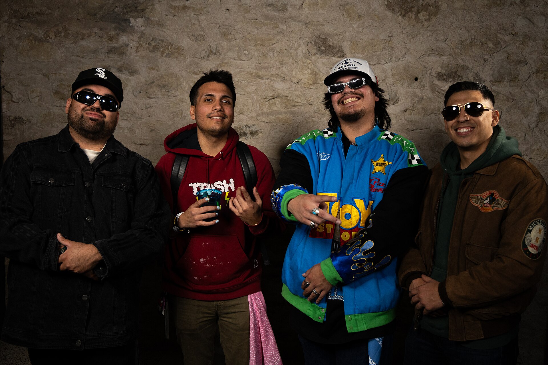 Alejandro, Jacob Rodriguez, Dominic Gonzales, Jayy Garcia at the WikiPortraits studio at the 2025 SXSW Festival.