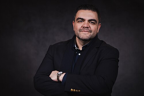 Alex Constantin portrait at WikiPortraits Studio at Sundance 2025