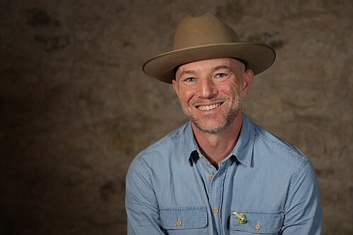 Alex Simmons at SXSW in March 2024. Taken as part of the WikiPortraits project.