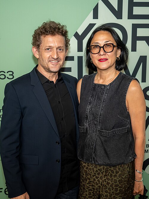 Alex Winter and Ramsey Naito at the 63rd annual New York Film Festival at Lincoln Center in 2025 for the film Blue Moon