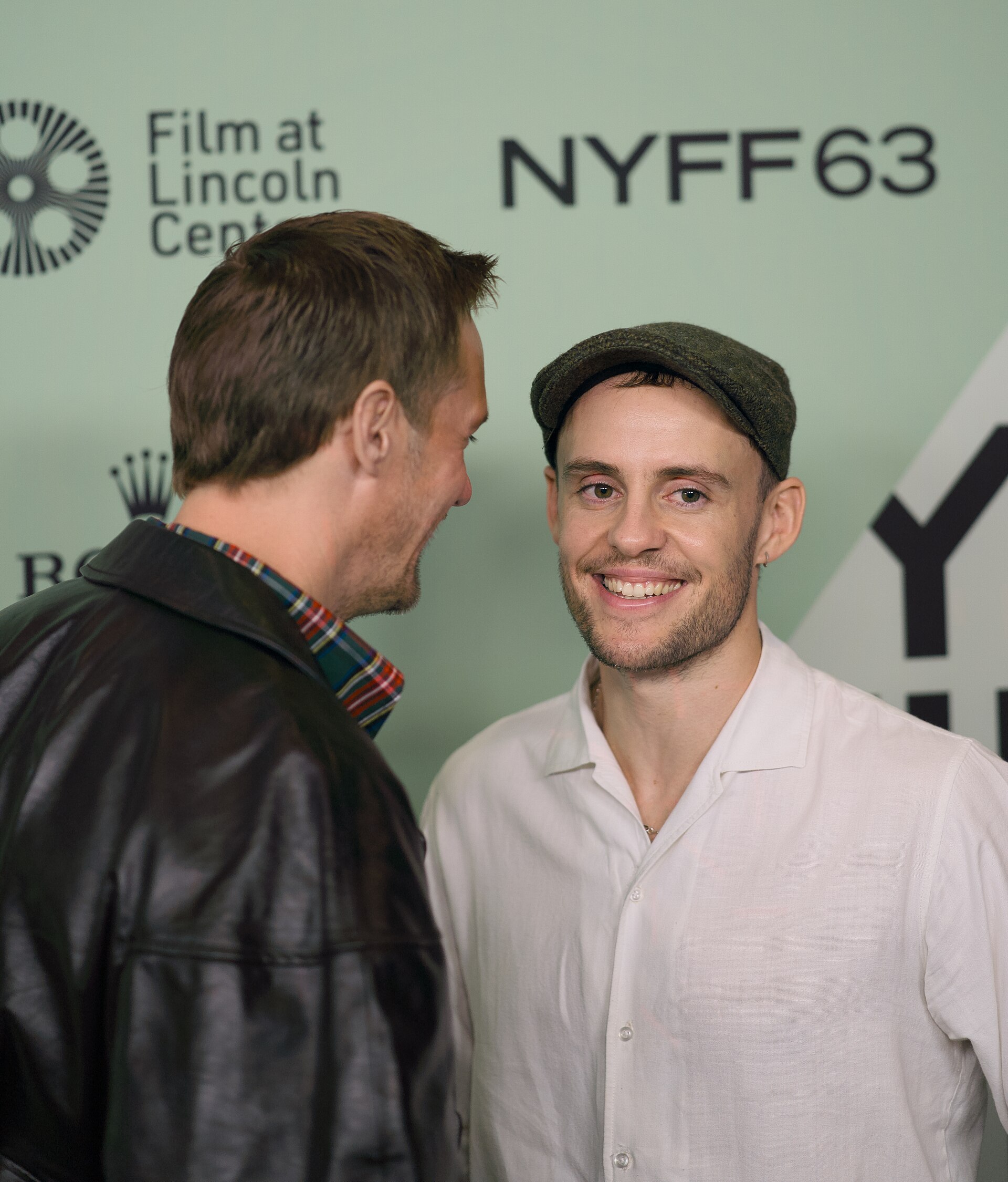 Alexander Skarsgård, actor, and Harry Lighton, director, at the 63rd New York Film Festival for the film Pillion