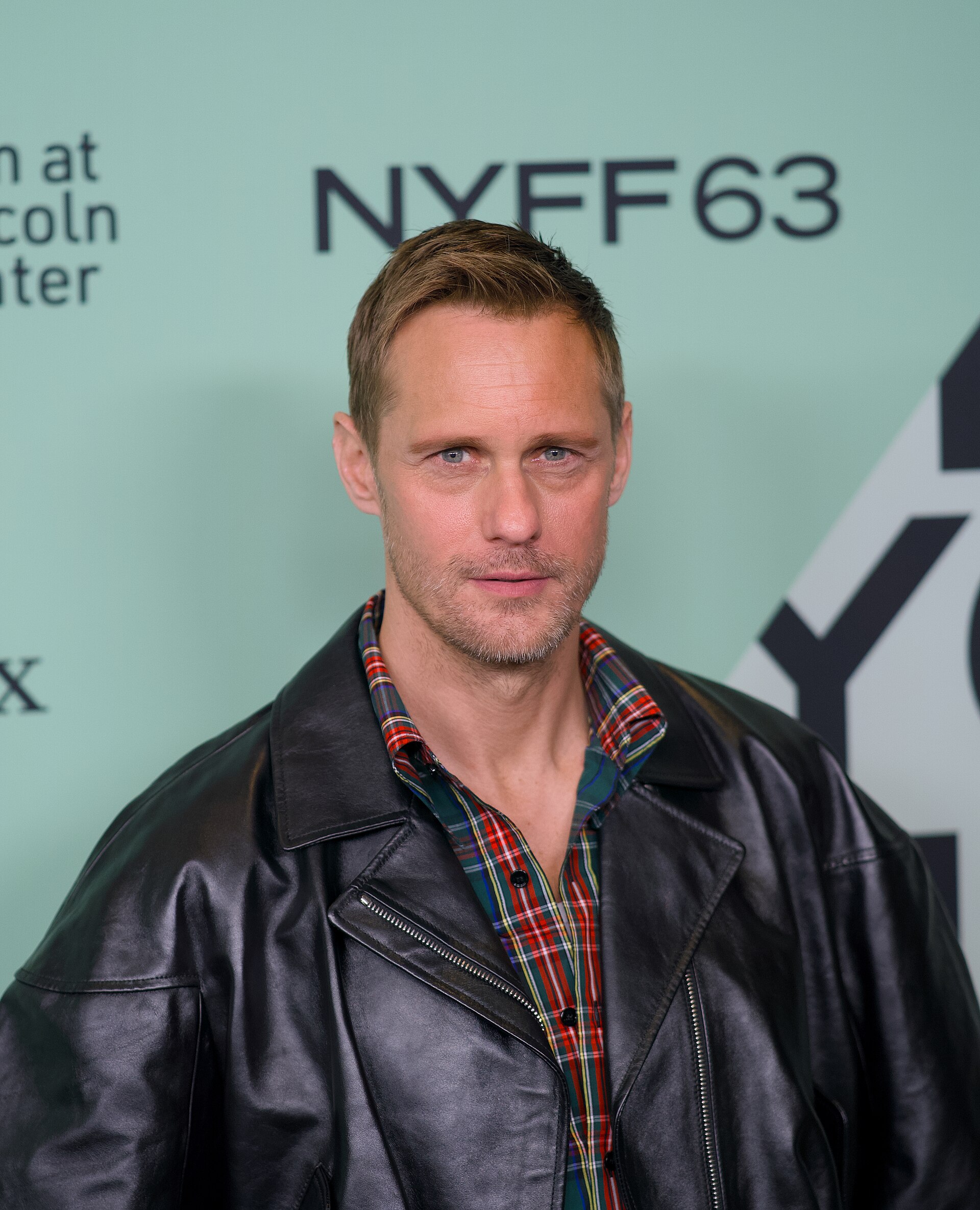 Alexander Skarsgård at the 63rd New York Film Festival in New York City for the film Pillion
