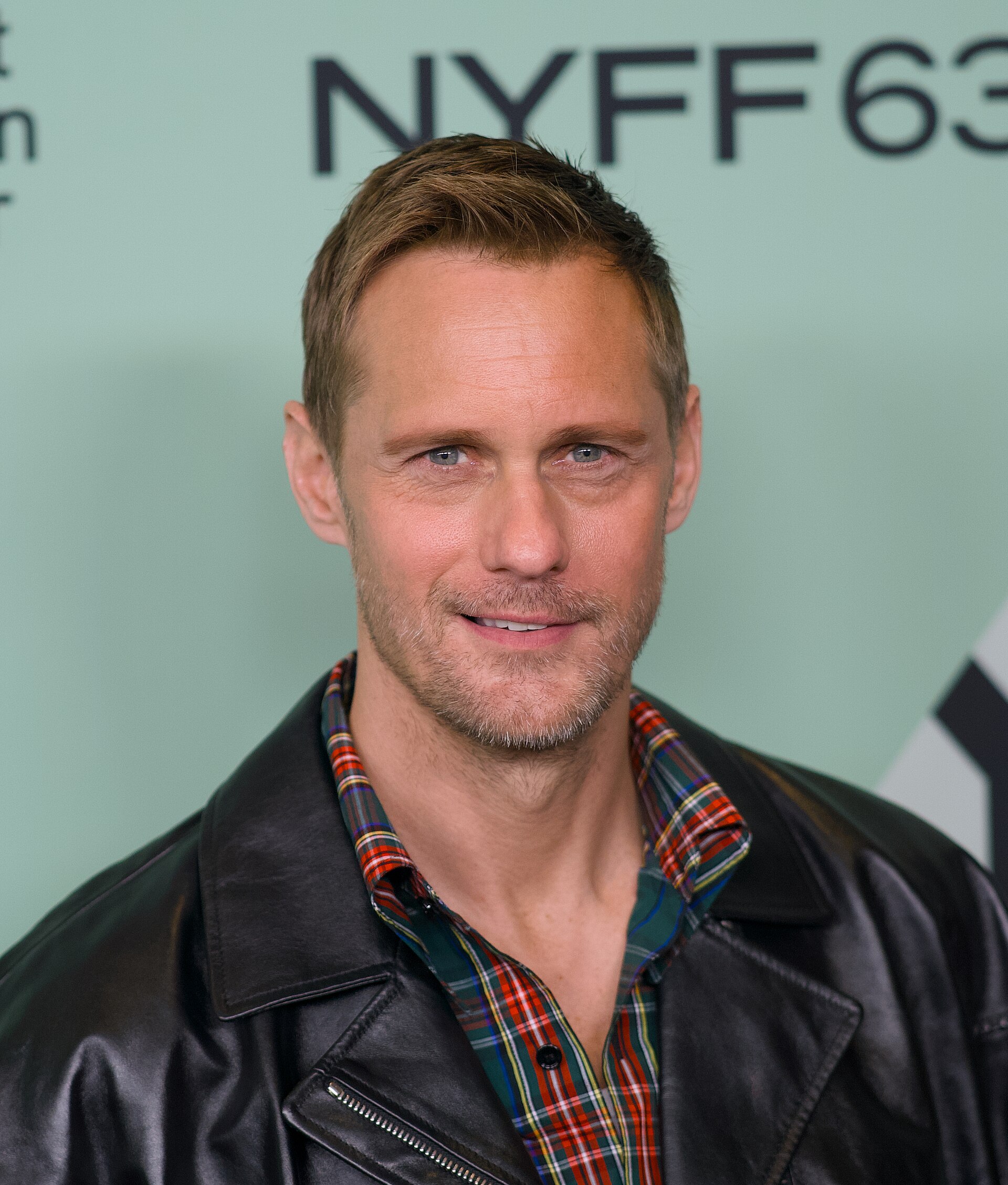 Alexander Skarsgård at the 63rd New York Film Festival in New York City for the film Pillion