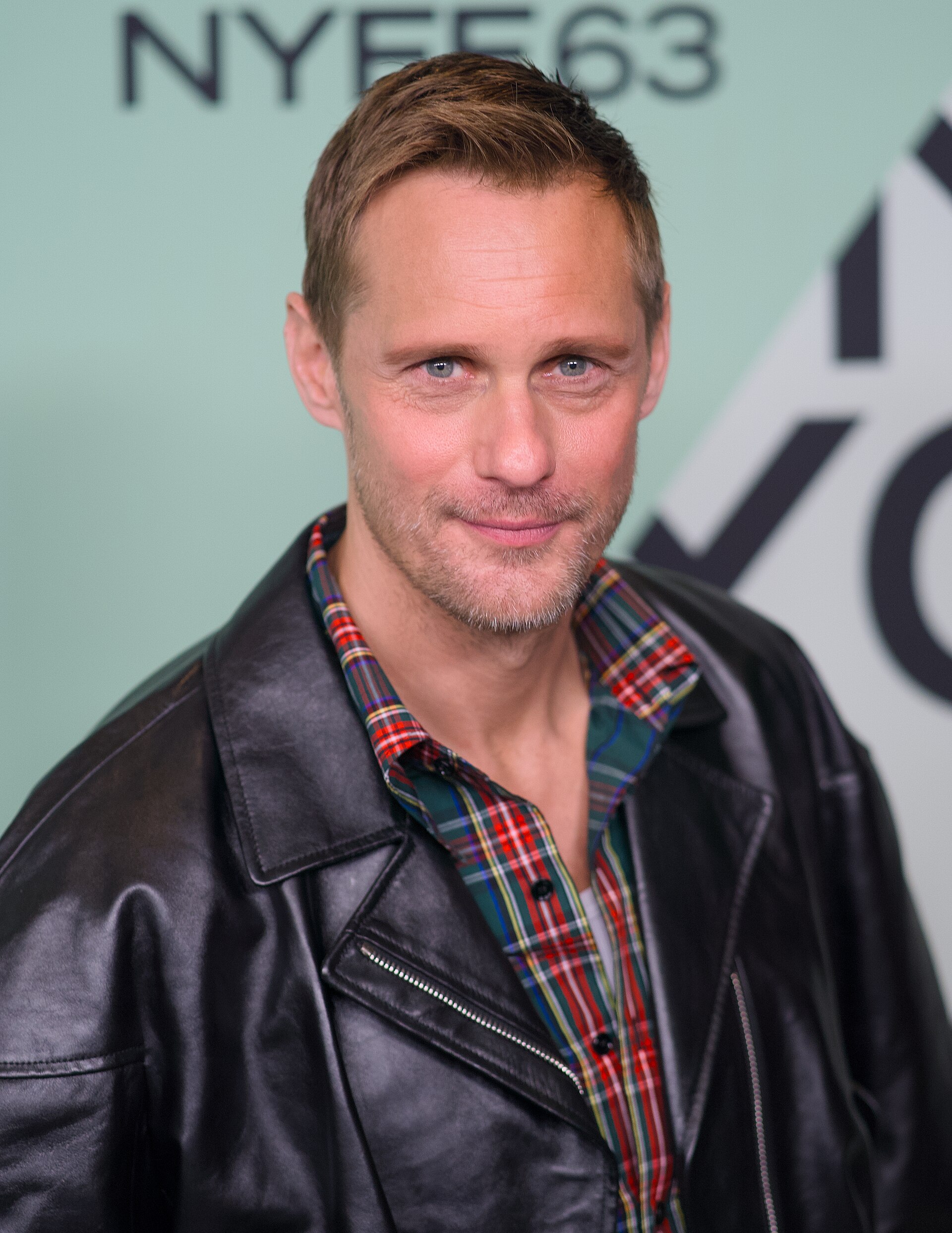 Alexander Skarsgård at the 63rd New York Film Festival in New York City for the film Pillion
