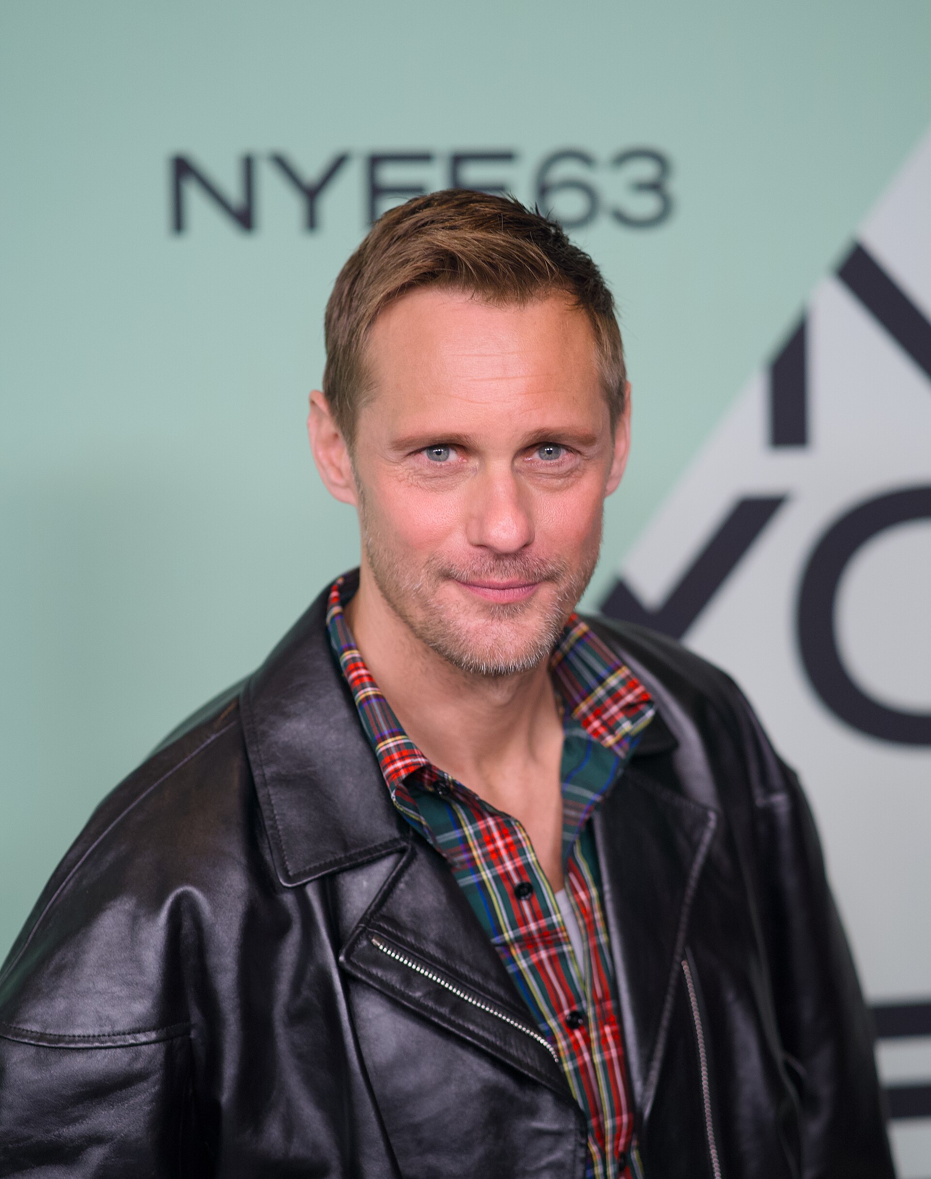 Alexander Skarsgård at the 63rd New York Film Festival in New York City for the film Pillion