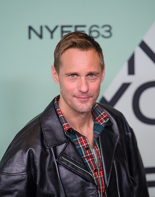 Alexander Skarsgård at the 63rd New York Film Festival in New York City for the film Pillion