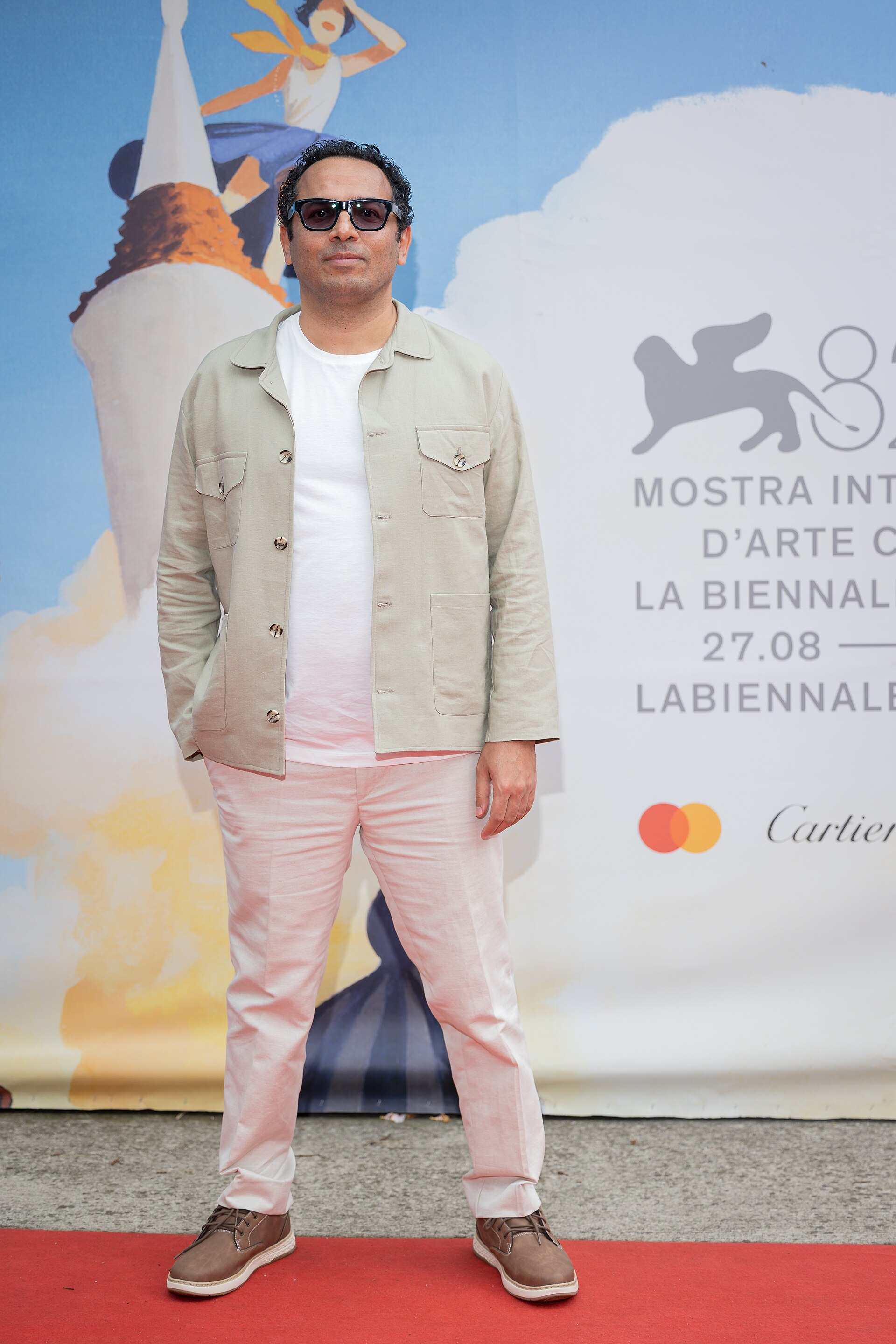 Ali Asgari, director, screenwriter, at 82nd Venice International Film Festival in Venice, Italy for the film "Komedie Elahi" (Divine Comedy).