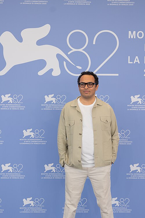 Ali Asgari, director, screenwriter, at 82nd Venice International Film Festival in Venice, Italy for the film "Komedie Elahi" (Divine Comedy).