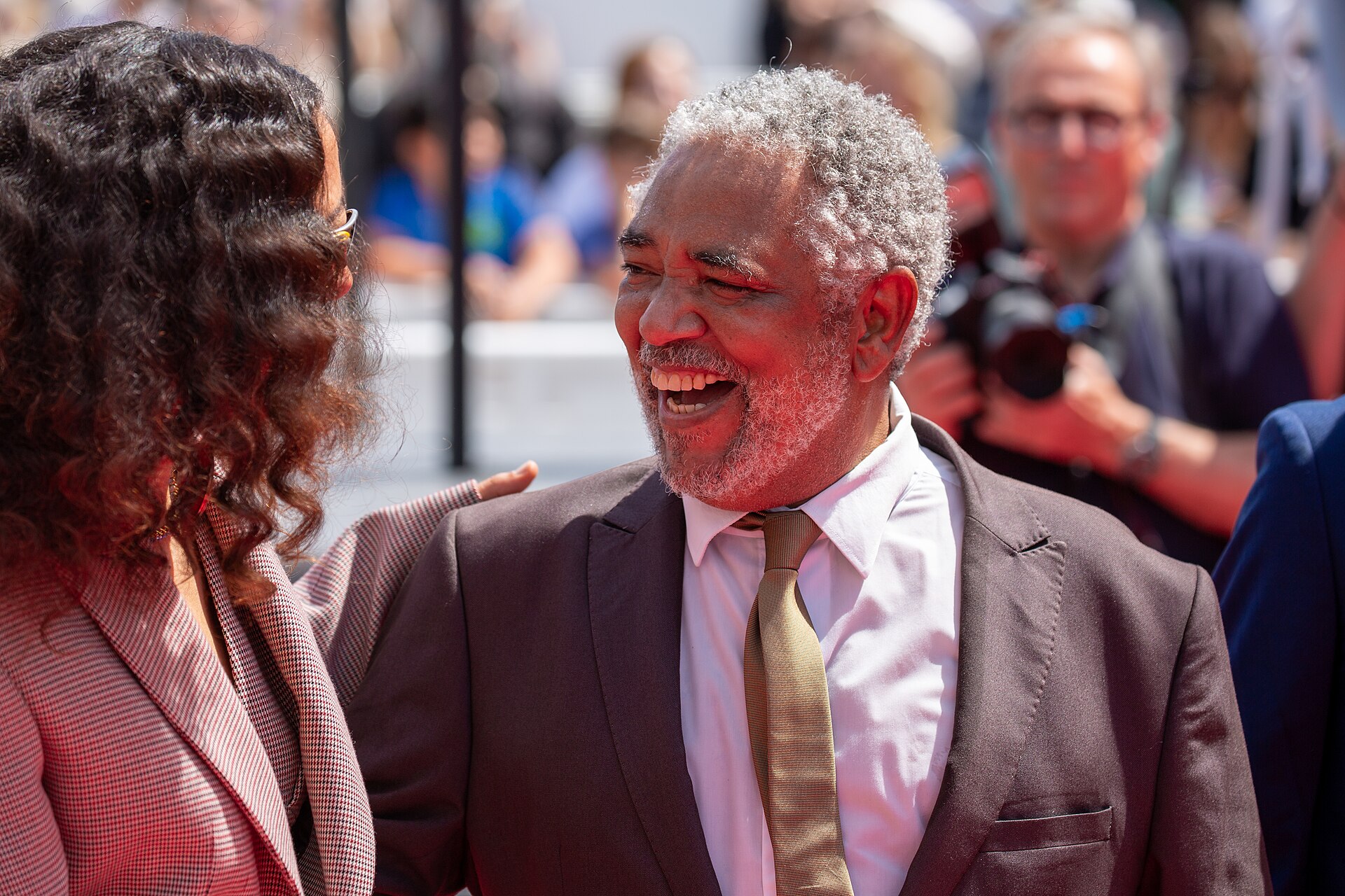 Alice Carvalho and Carlos Francisco at 2025 Cannes Red Carpet for O Agente Secreto
