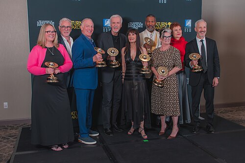 Carrie Henn, Carl Toop, Mark Rolston, James Cameron, Gale Anne Hurd, Ricco Ross, Jenette Goldstein, Cynthia Scott, & Matt Winston at the 53rd Saturn Awards
