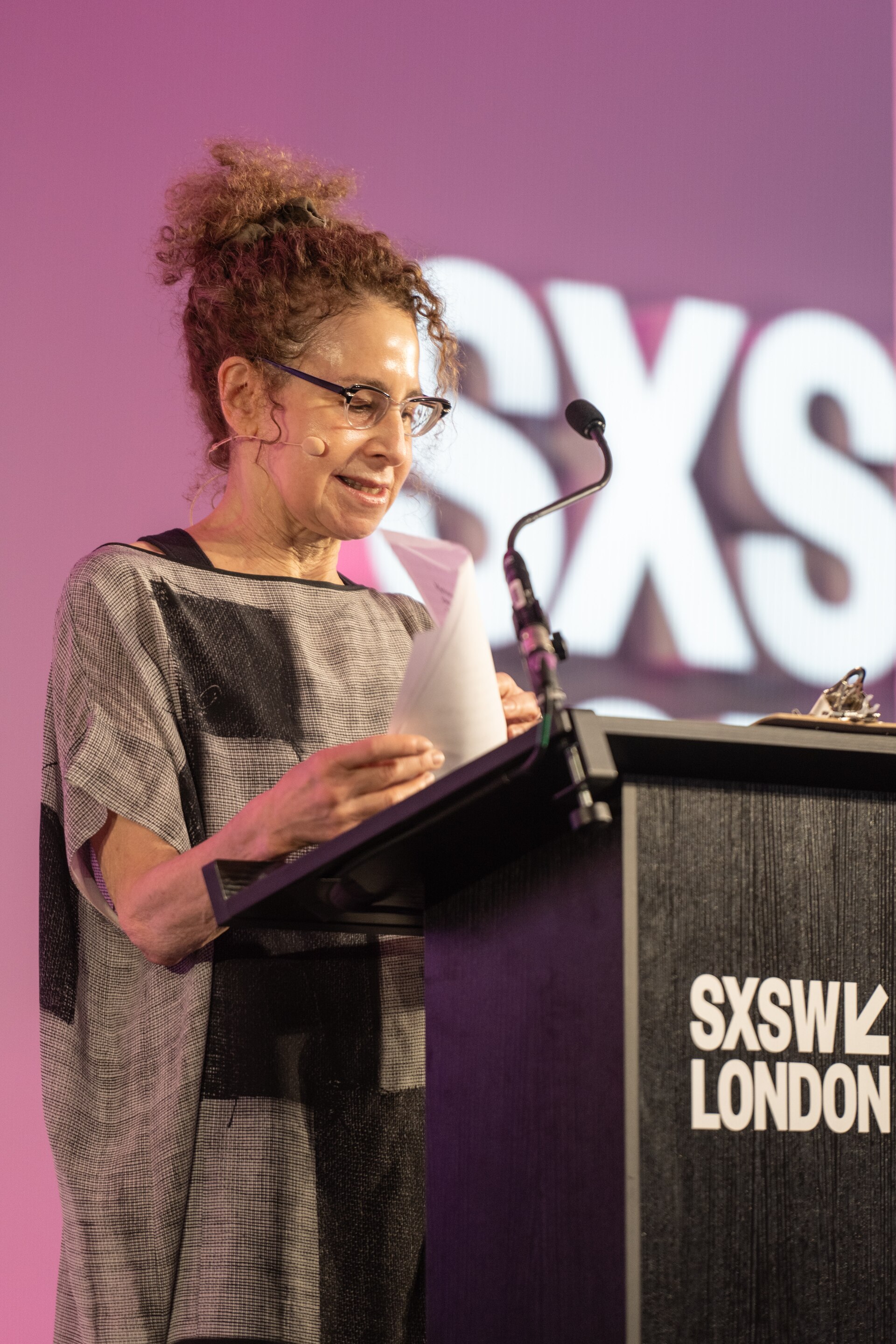 Alissa Simon, Chief Programmer for the Palm Springs International Film Festival,, at the 2025 SXSW London festival in London, England.