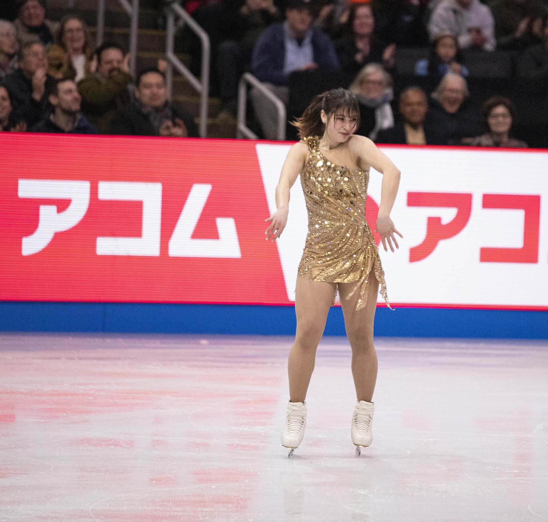 Alysa Liu, American figure skater, at the 2025 World Figure Skating Championships at TD Garden in Boston, Massachusetts.