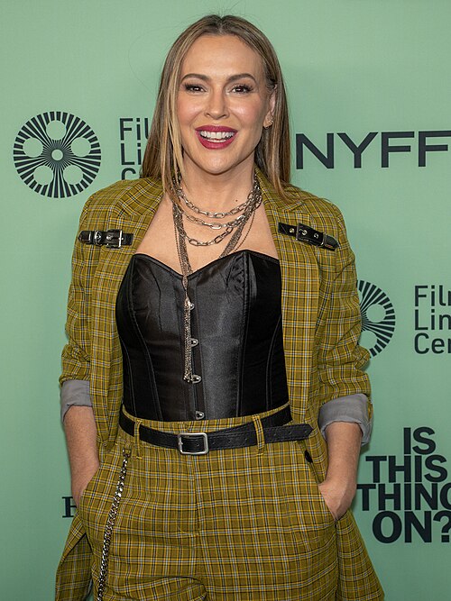 Alyssa Milano at the 63rd annual New York Film Festival at Lincoln Center in 2025 for the film Is This Thing On?