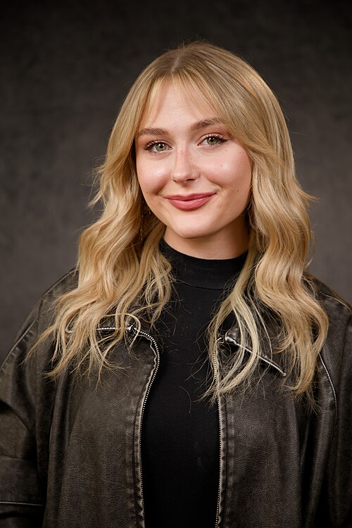 Alyvia Alyn Lind, actress, at the WikiPortraits studio at the 2025 Sundance Film Festival.