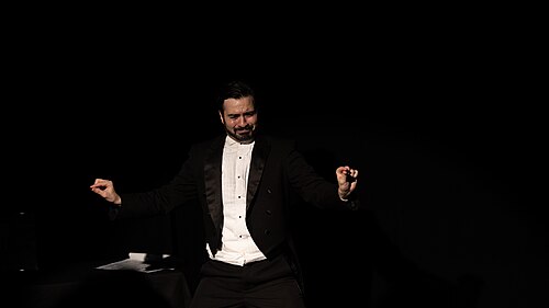 Amadeo Fusca at the 2024 Edinburgh Festival Fringe for The Conductor