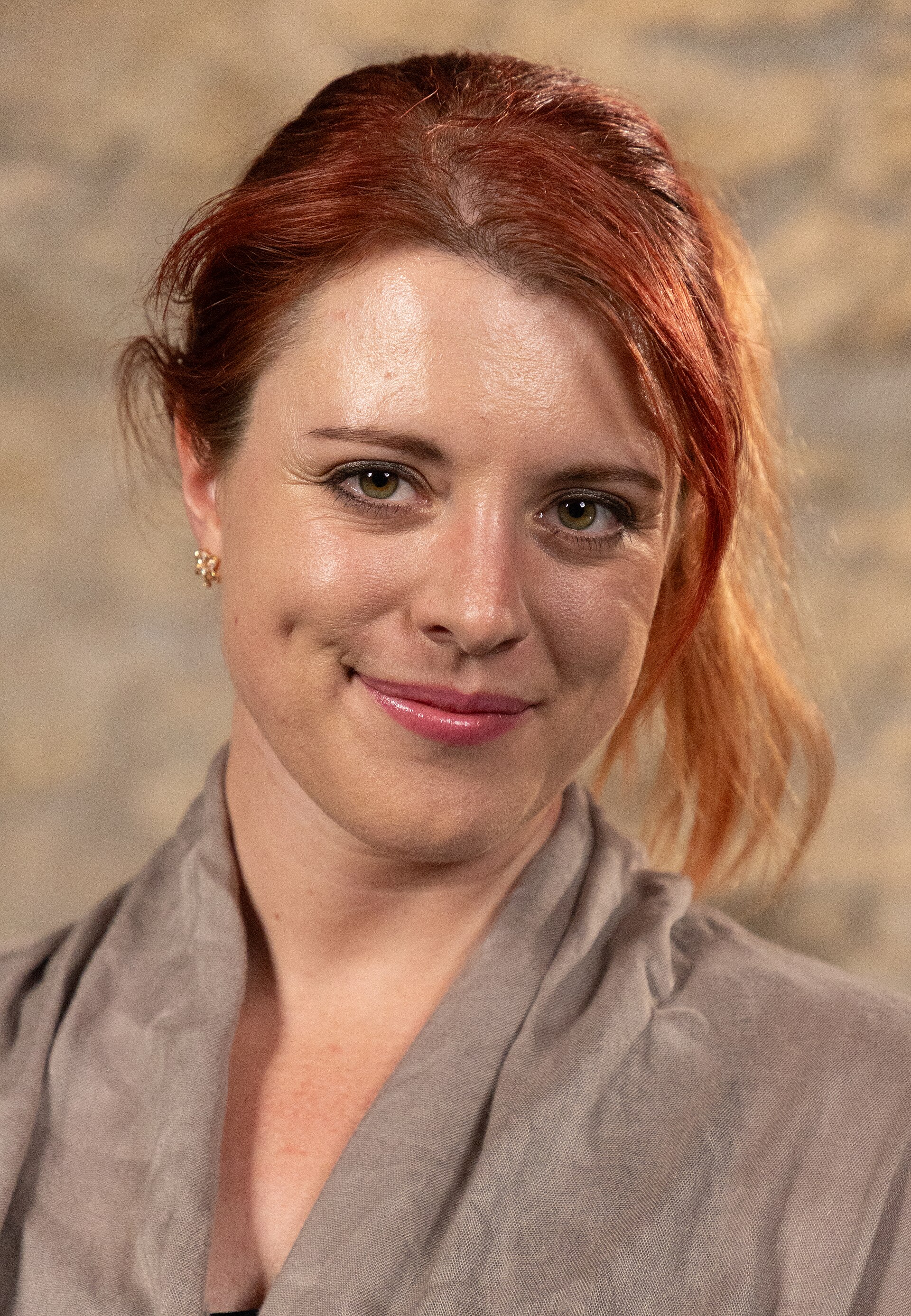 Amanda Jacobs, Founder, at the WikiPortraits studio at the 2025 SXSW Festival.