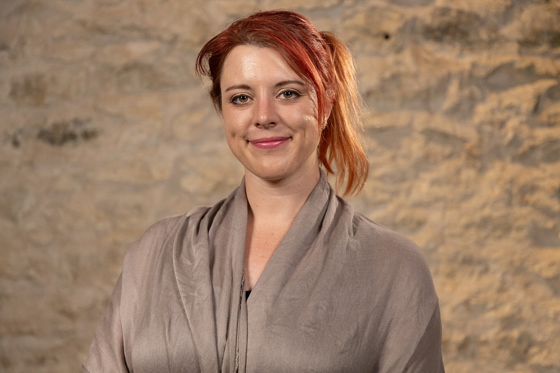 Amanda Jacobs, Founder, at the WikiPortraits studio at the 2025 SXSW Festival.