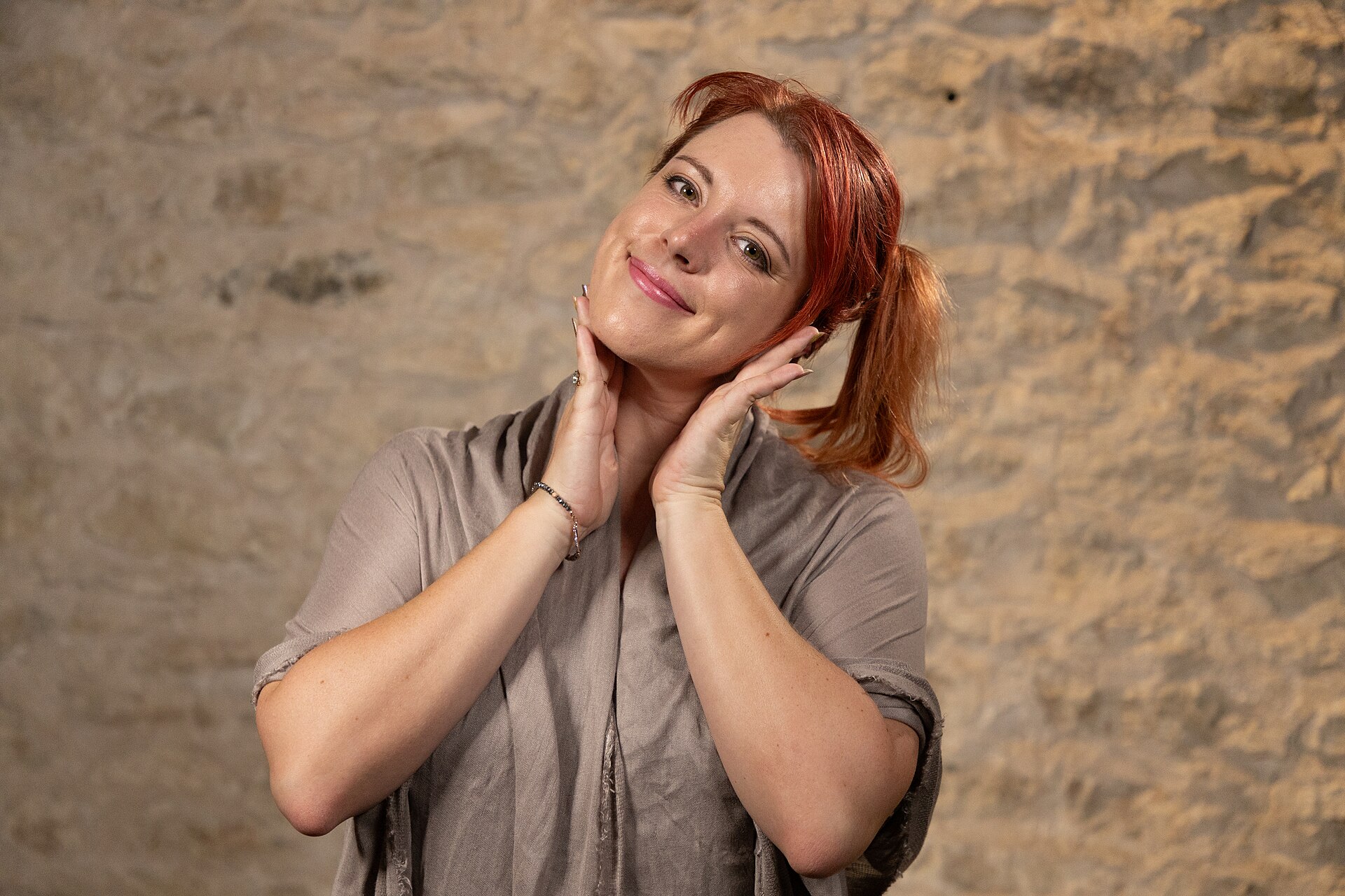 Amanda Jacobs, Founder, at the WikiPortraits studio at the 2025 SXSW Festival.