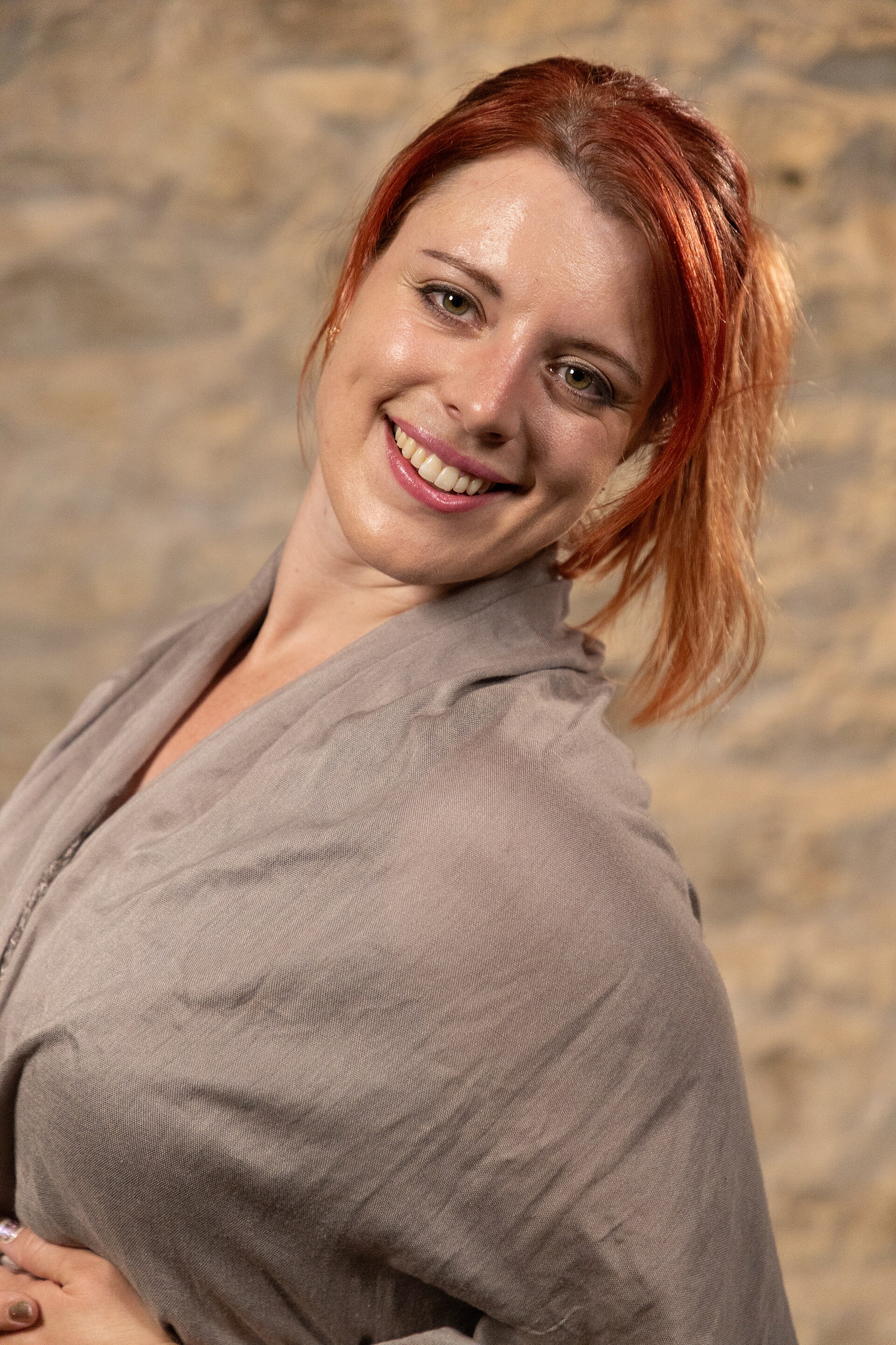 Amanda Jacobs, Founder, at the WikiPortraits studio at the 2025 SXSW Festival.