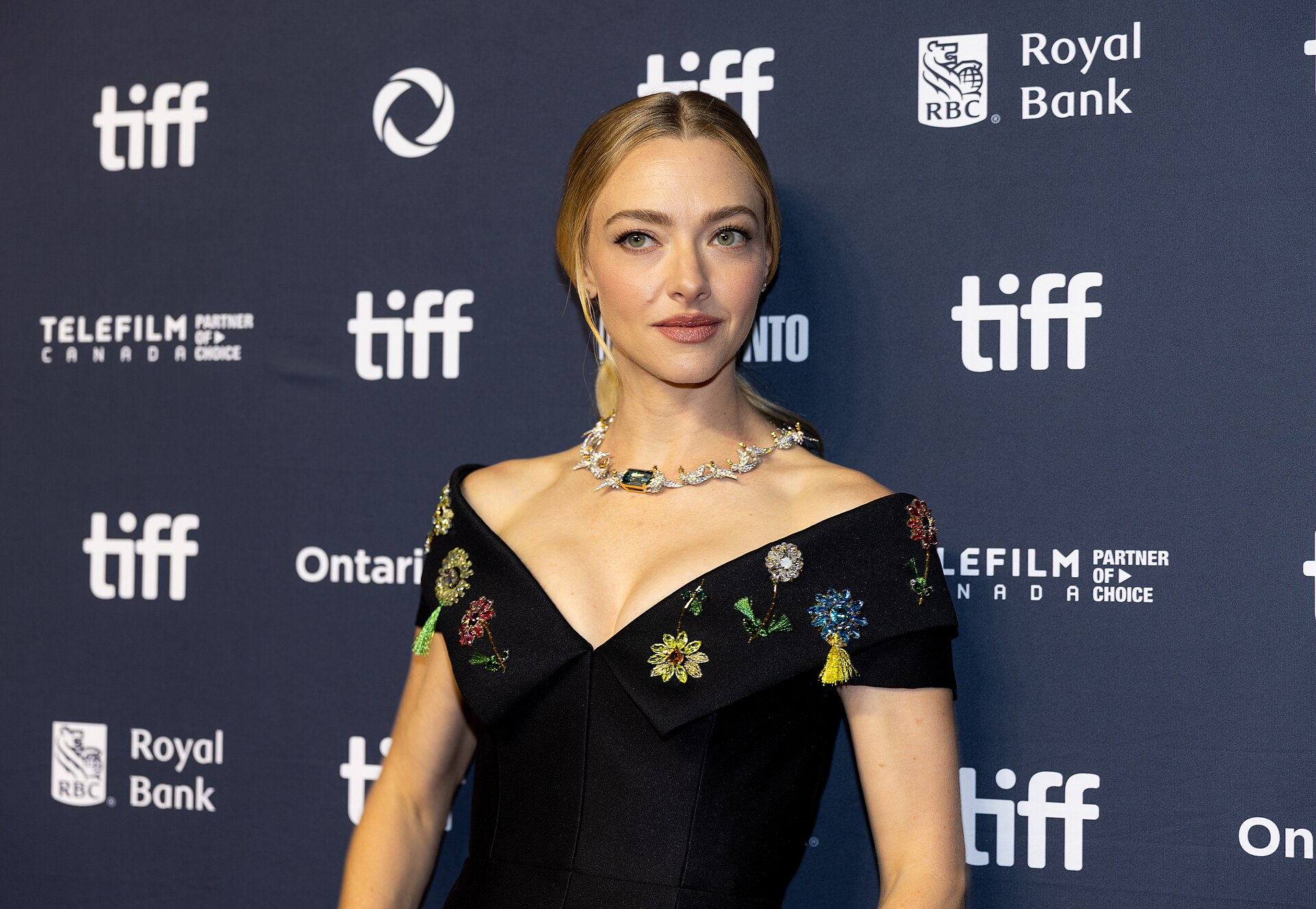 Amanda Seyfried, actor, at the 2025 Toronto International Film Festival (TIFF) for the movie The Testament of Ann Lee.
