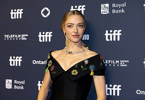 Amanda Seyfried, actor, at the 2025 Toronto International Film Festival (TIFF) for the movie The Testament of Ann Lee.