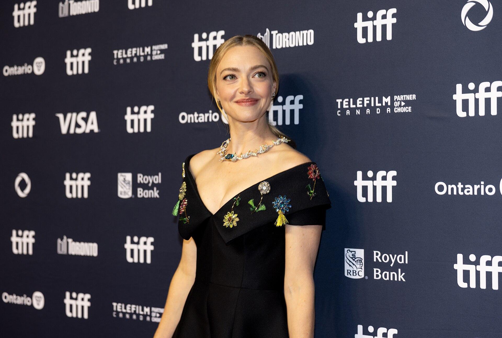 Amanda Seyfried, actor, at the 2025 Toronto International Film Festival (TIFF) for the movie The Testament of Ann Lee.