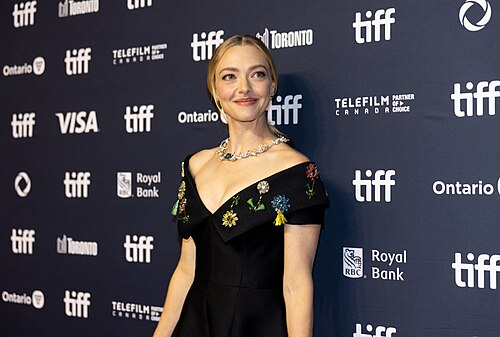 Amanda Seyfried, actor, at the 2025 Toronto International Film Festival (TIFF) for the movie The Testament of Ann Lee.
