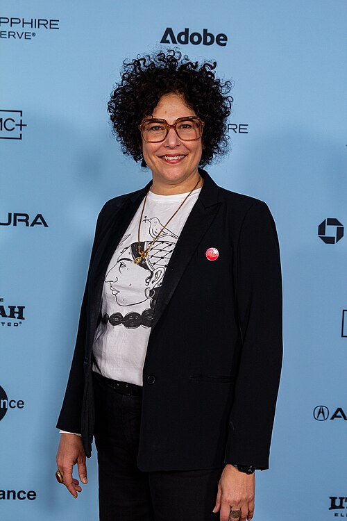 Amber Fares, director, at the 2025 Sundance Film Festival for the movie Coexistence, My Ass!.