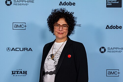 Amber Fares, director, at the 2025 Sundance Film Festival for the movie Coexistence, My Ass!.