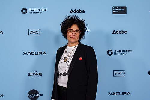 Amber Fares, director, at the 2025 Sundance Film Festival for the movie Coexistence, My Ass!.