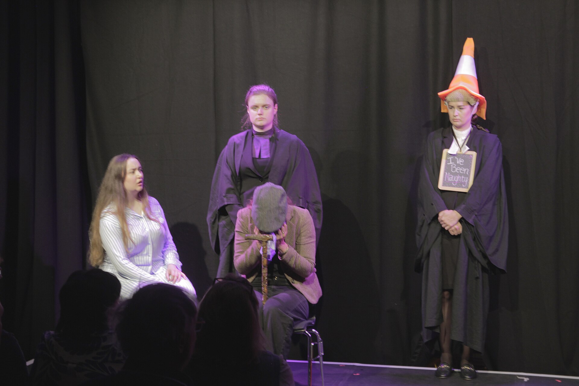 Amelia Leventhorpe Becky March Jesler Van Houdt Gordana Balat The Trial in Absurdia at Edinburgh Fringe 2025