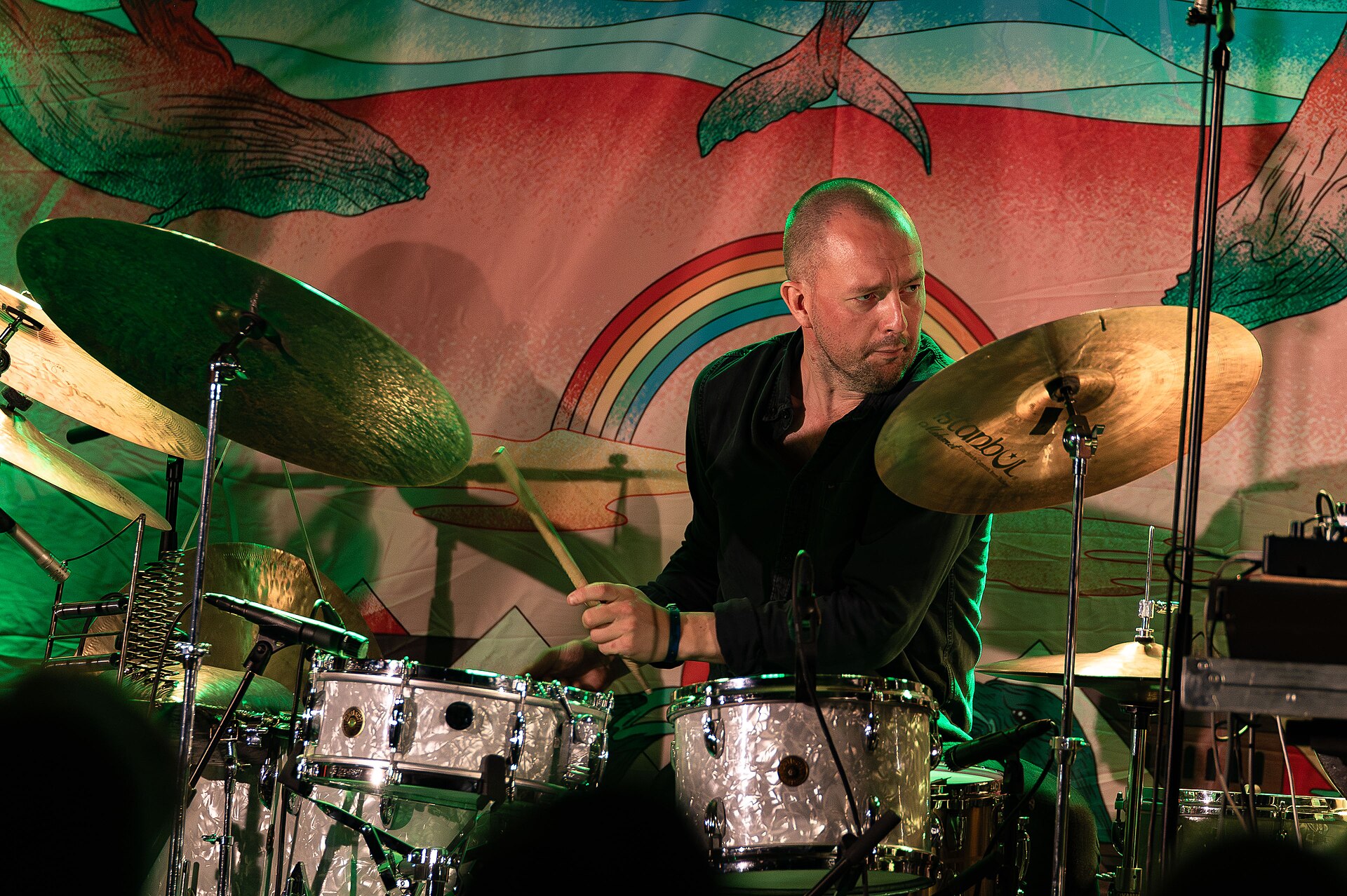 Gard Nilssen with Amgala Temple at Canal Street festival in Arendal, Norway, 2021