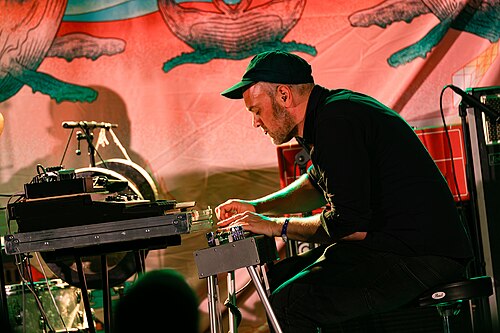 Lars Horntveth with Amgala Temple at Canal Street festival in Arendal, Norway, 2021