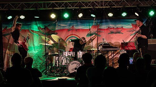 Amgala Temple at Canal Street festival in Arendal, Norway, 2021