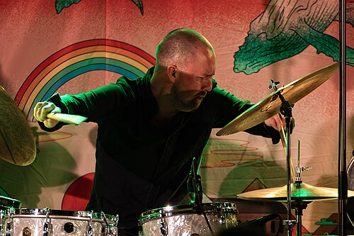 Gard Nilssen with Amgala Temple at Canal Street festival in Arendal, Norway, 2021