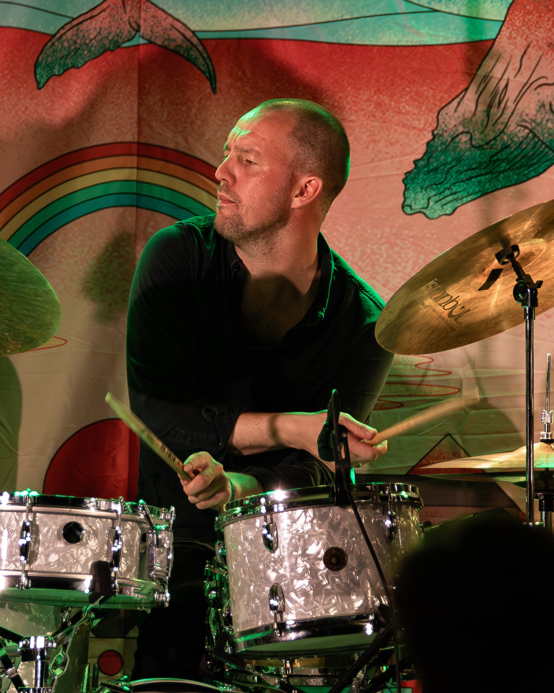 Gard Nilssen with Amgala Temple at Canal Street festival in Arendal, Norway, 2021