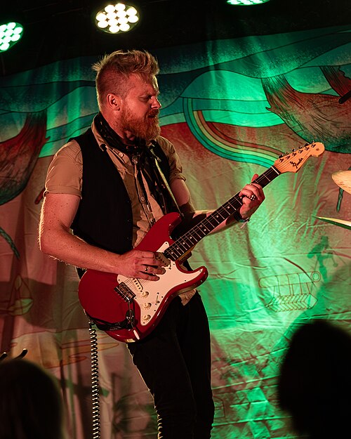 Amund Maarud with Amgala Temple at Canal Street festival in Arendal, Norway, 2021