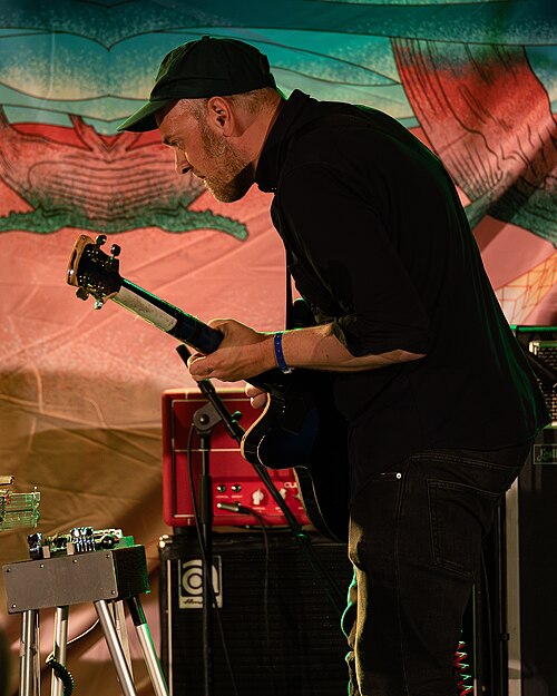 Lars Horntveth with Amgala Temple at Canal Street festival in Arendal, Norway, 2021