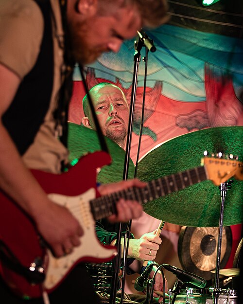 Gard Nilssen with Amgala Temple at Canal Street festival in Arendal, Norway, 2021