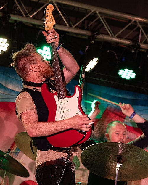 Amund Maarud with Amgala Temple at Canal Street festival in Arendal, Norway, 2021