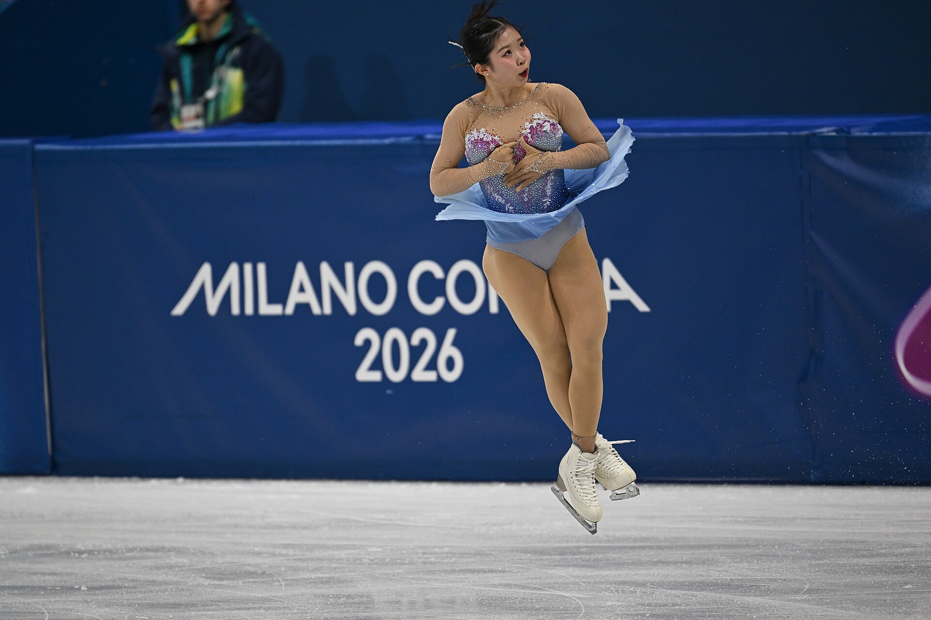 MILAN, ITALY - 19 FEBRUARY 2026: Ami NAKAI of Japan competes during the Figure Skating Women Single Skating Free Skating at the Olympic Winter Games Milano Cortina 2026 Milano Ice Skating Arena on February 19, 2026 in Milan, Italy