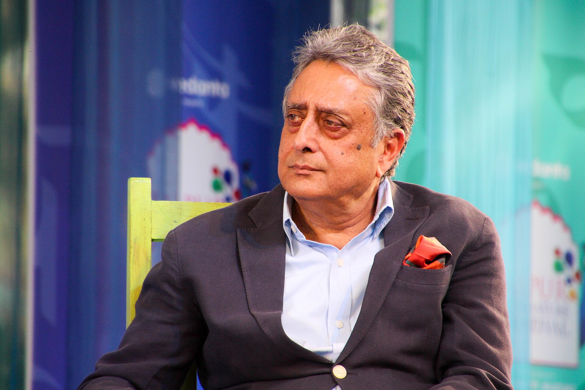 Amrit Mathur, sports journalist, at the 2025 Jaipur Literature Festival in Jaipur, India.