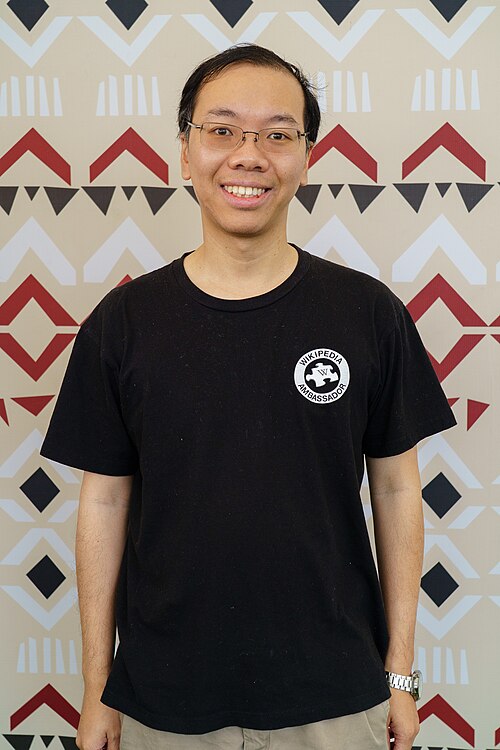 Andrew Leung portrait at Wikimania 2025 WikiPortraits Studio