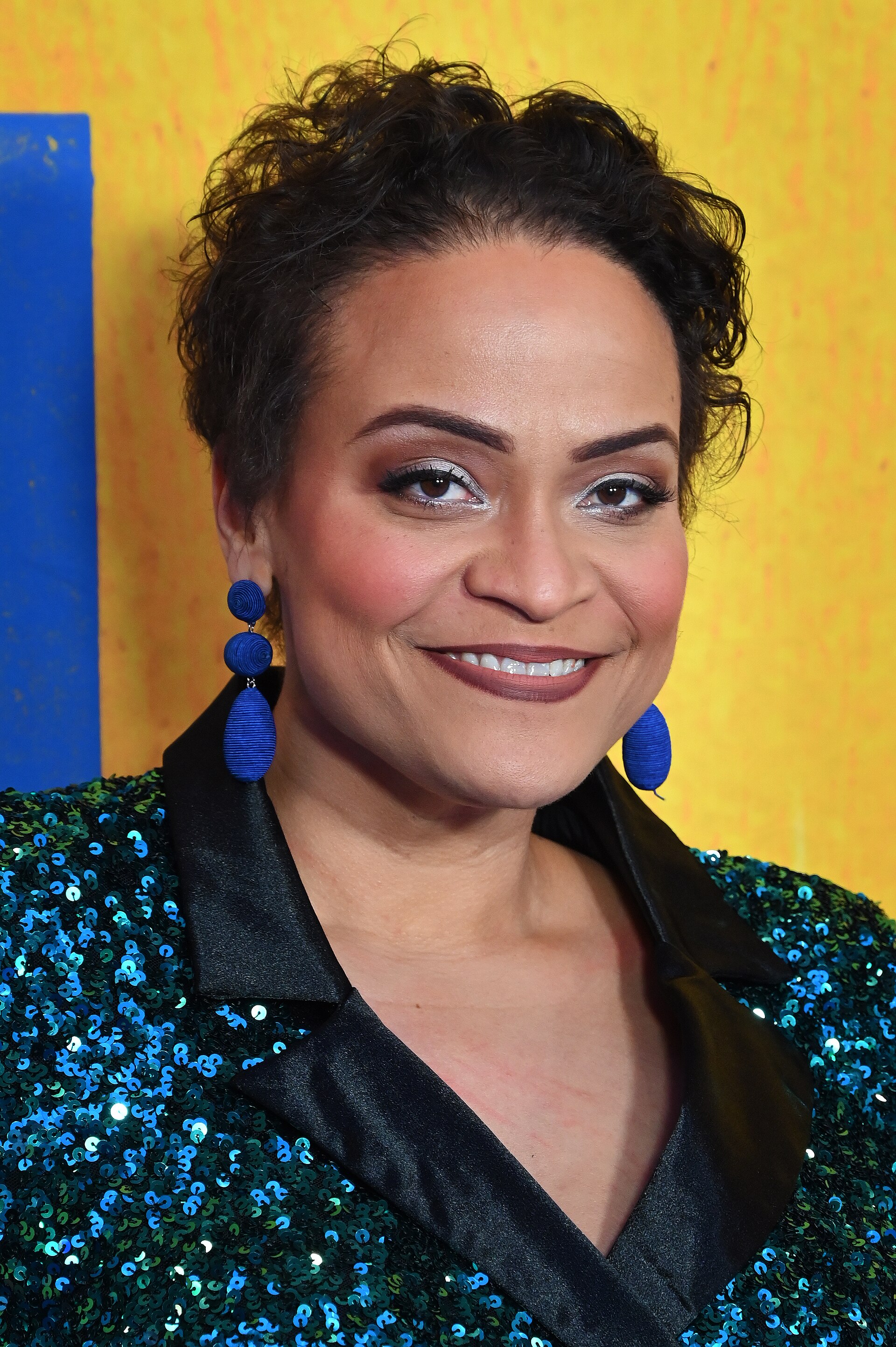 Cast member Angela Birchett at the first anniversary celebration for "Hell's Kitchen" on Broadway, April 2025