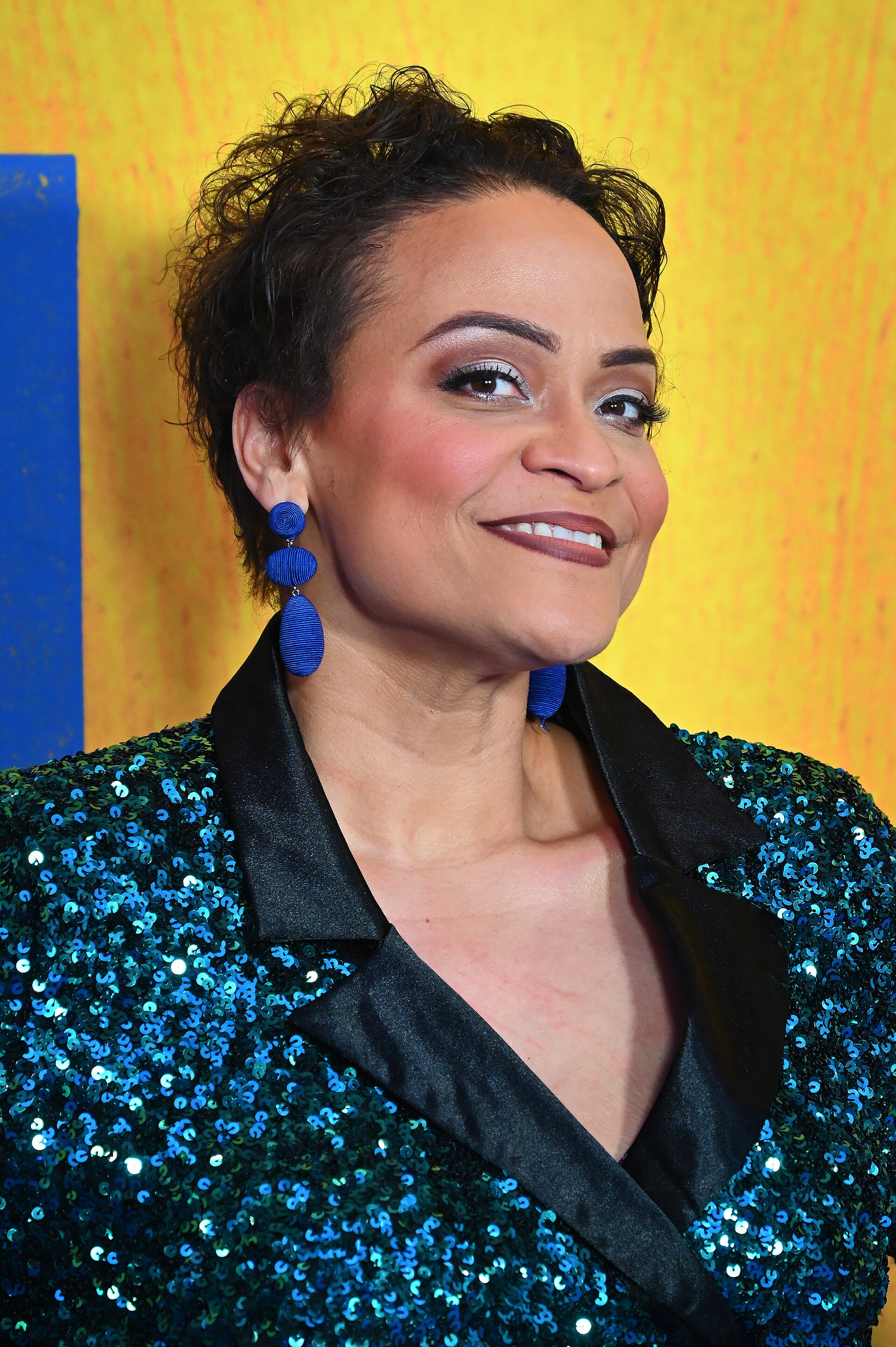 Cast member Angela Birchett at the first anniversary celebration for "Hell's Kitchen" on Broadway, April 2025