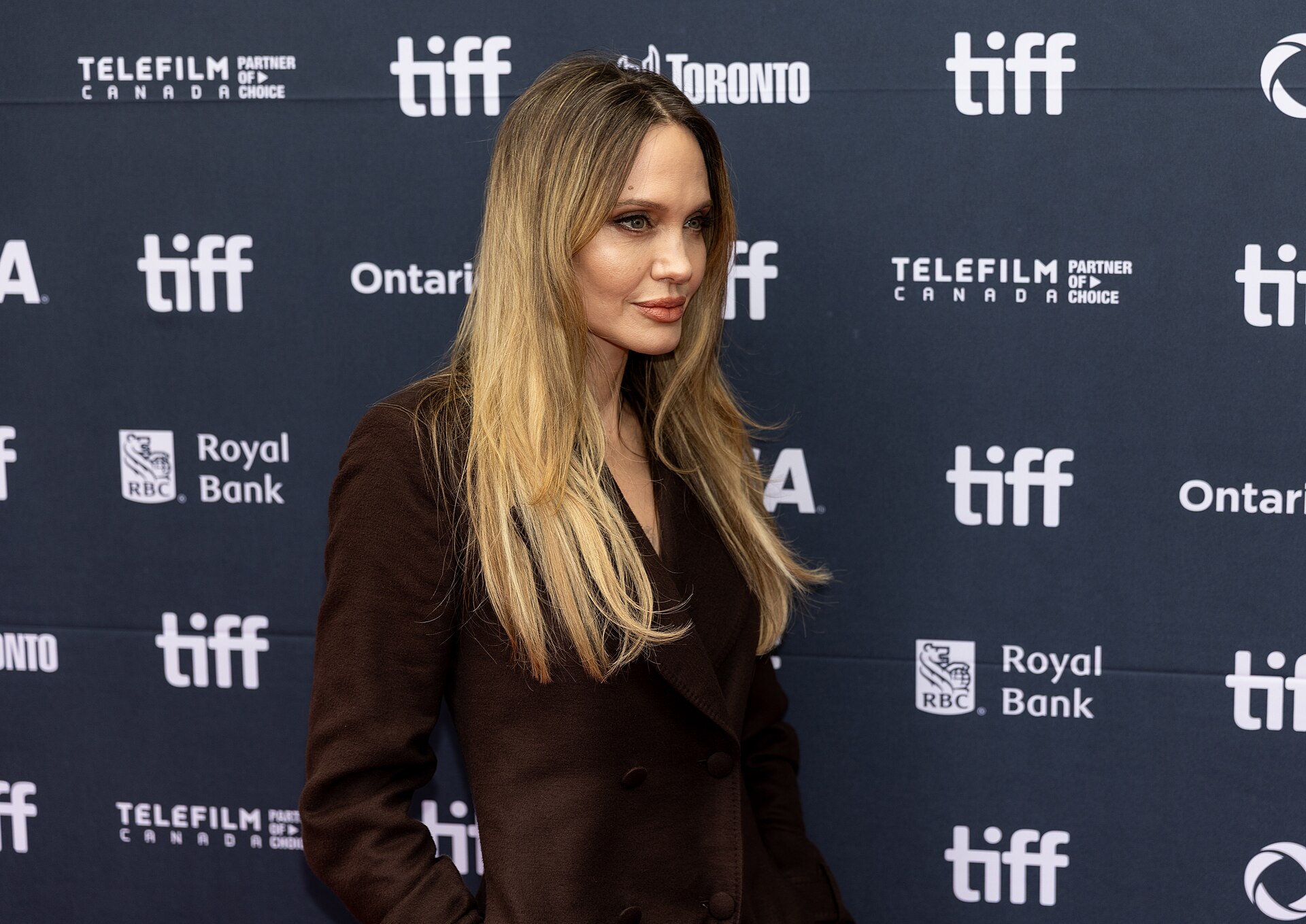 Angelina Jolie, actor, at the 2025 Toronto International Film Festival (TIFF) for the movie Couture.